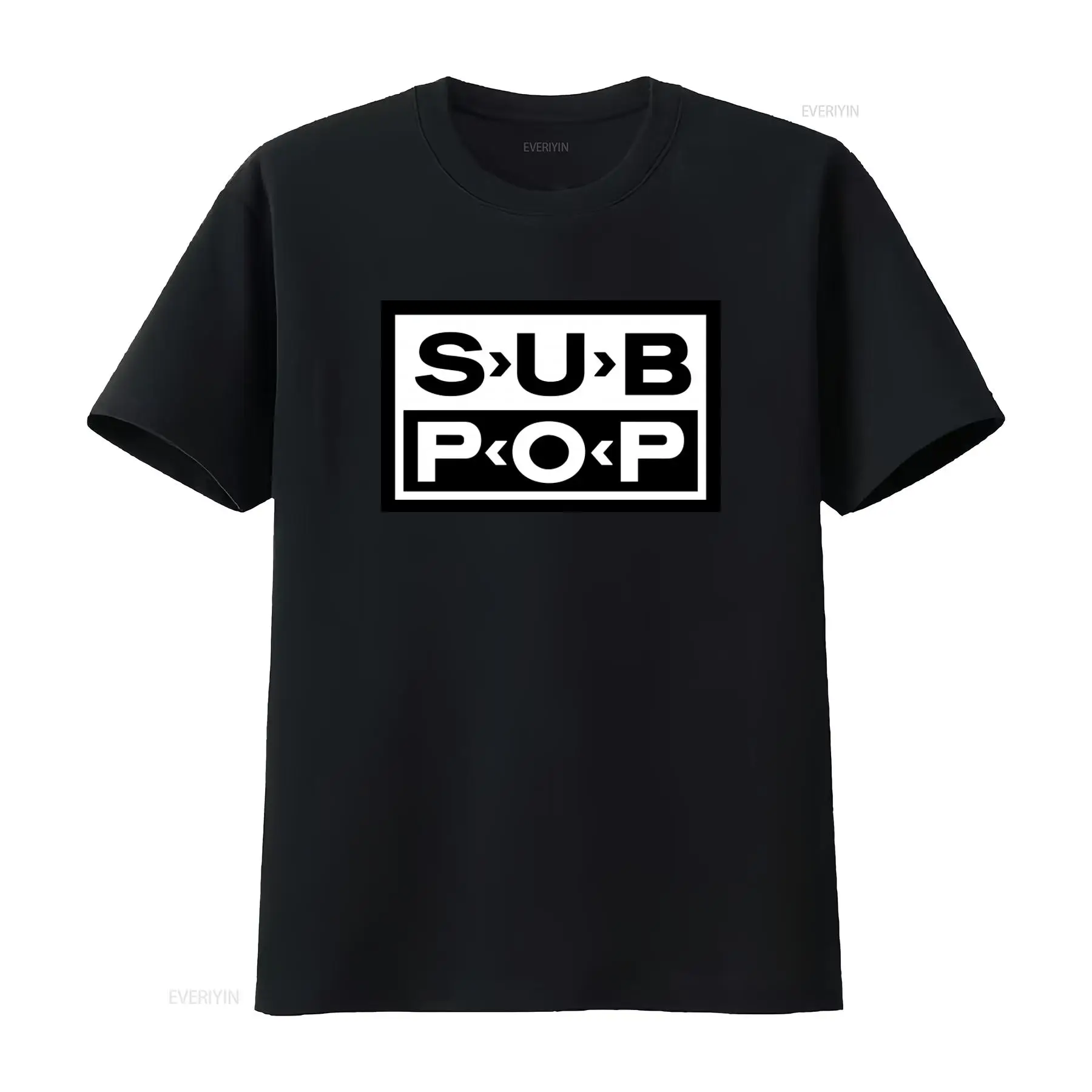 Vintage Fashion Jersey - تي شيرت بشعار Sub Pop أسود