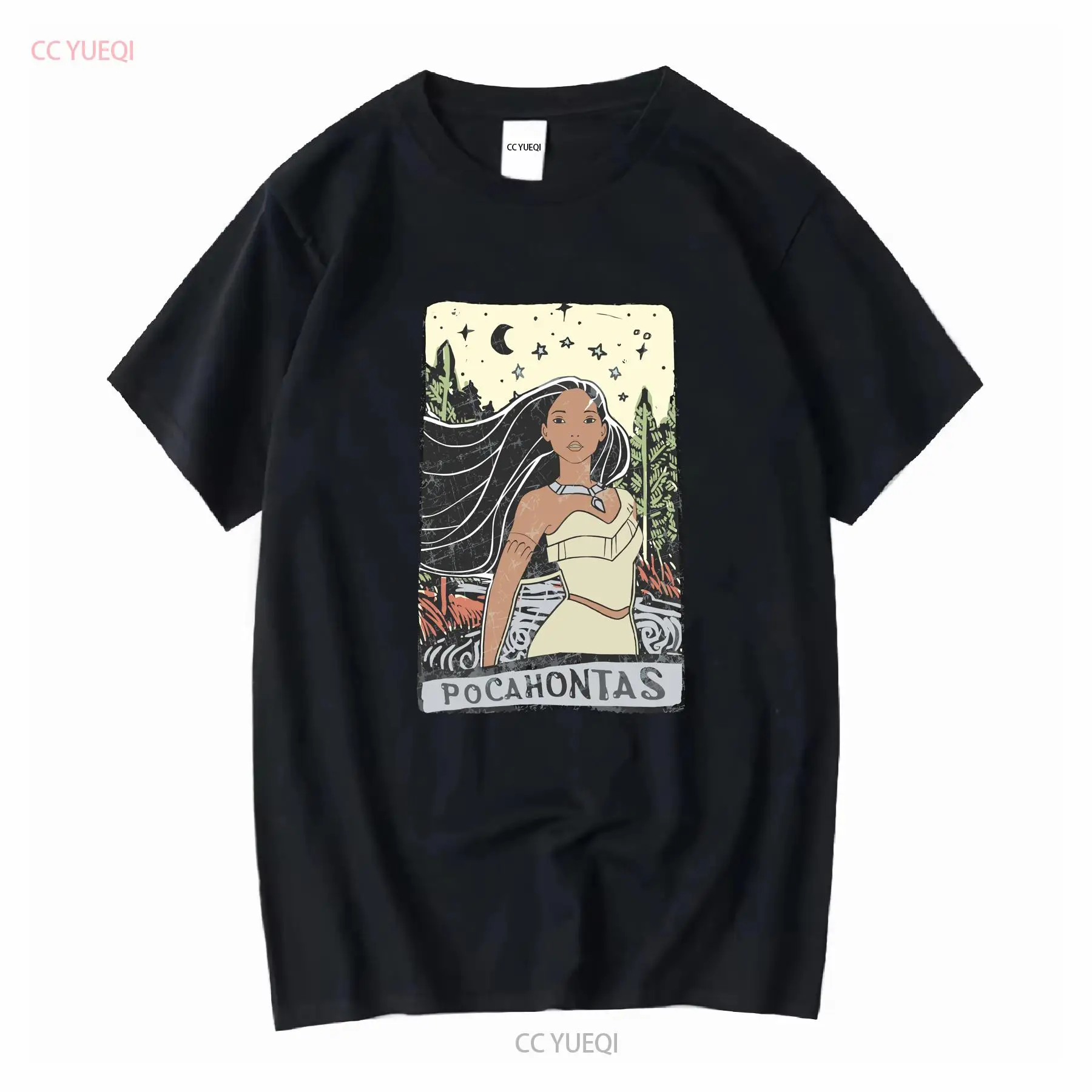 Vintage Fashion Jersey - Pocahontas تي شيرت مقاسات القطن POC