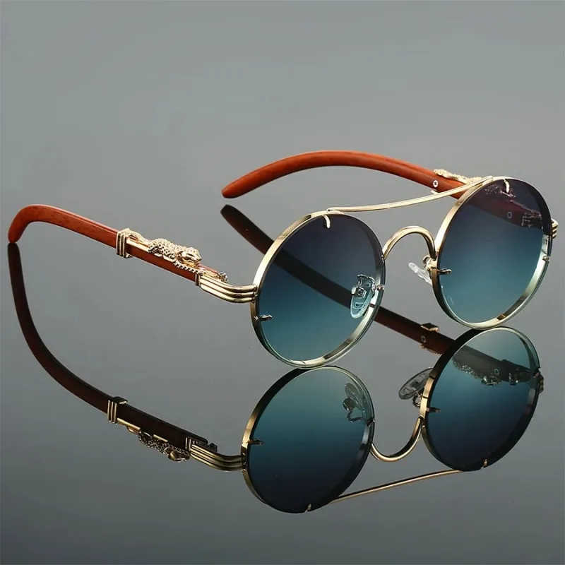 Vintage Outdoor Fashion - نظارات شمسية دائرية كلاسيكية للأنشطة الخارجية،