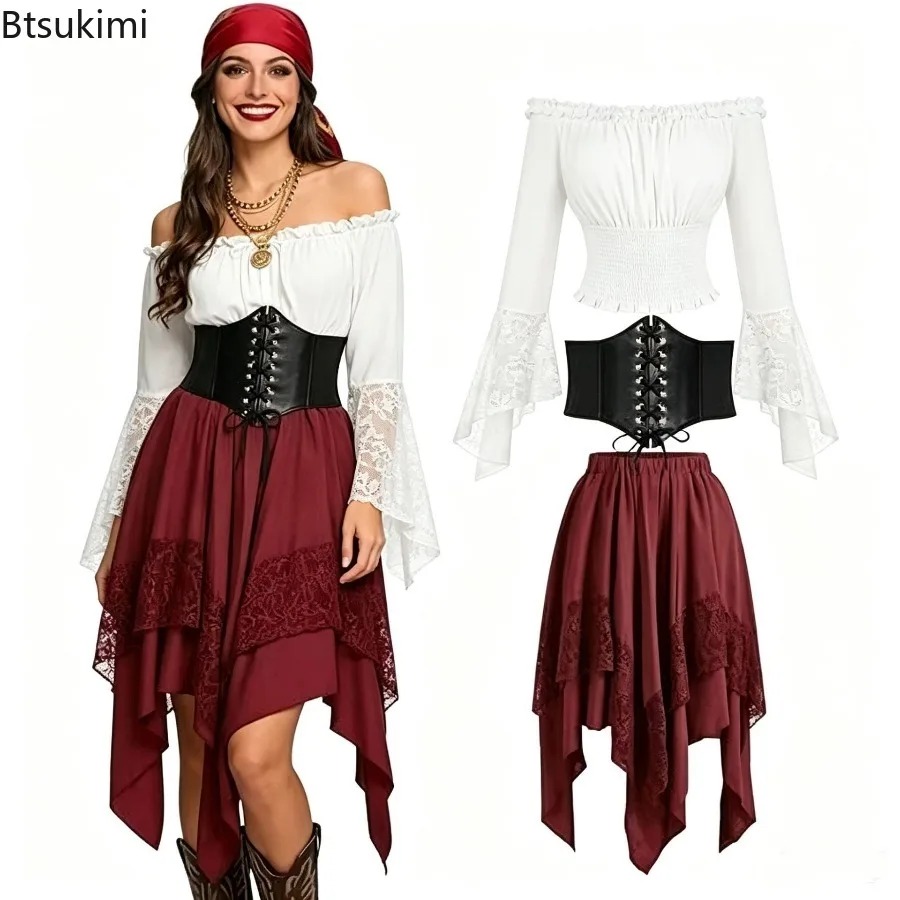 Vintage Fashion Dresses - فستان طويل غير متماثل بتصميم عصر