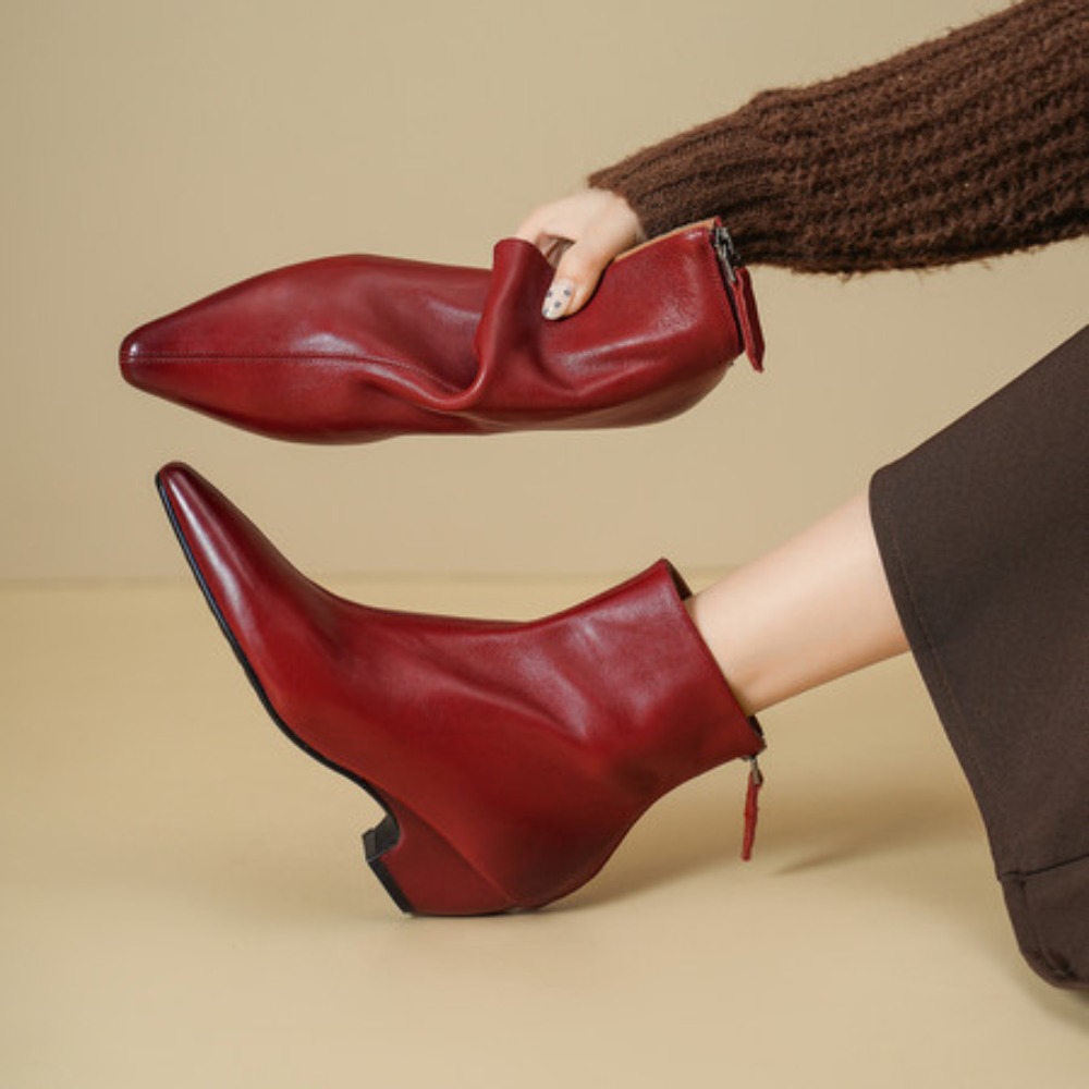 أحذية نسائية قصيرة بكعب مربع م - مراجعة Vintage Fashion Online وسعره