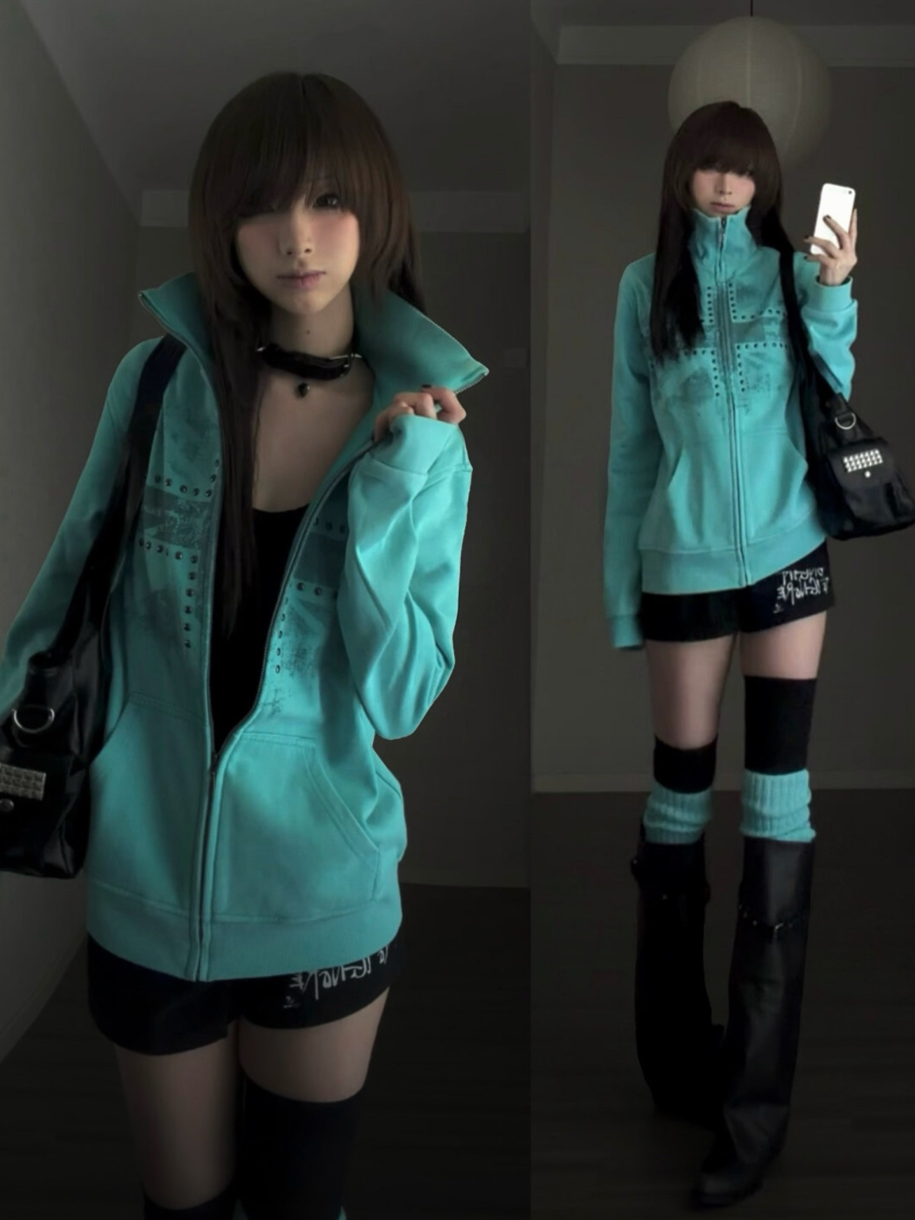 هودي نسائي فضفاض بلون أخضر نعن - مراجعة Vintage Windbreaker Nylon وسعره